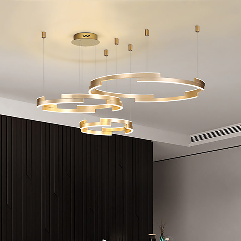 Lampada lampadario acrilico rotondo Light Contemporary Gold Appedful Light in Bianco/Luce calda
