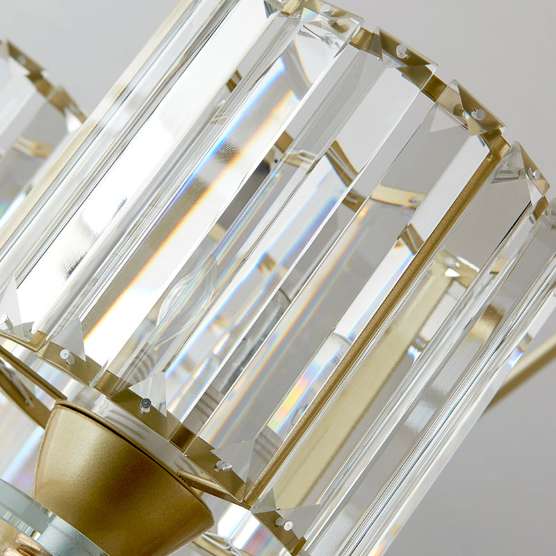 Lampada cilindrica a sospensione a sospensione Crystal Crystal Living Room lampadario