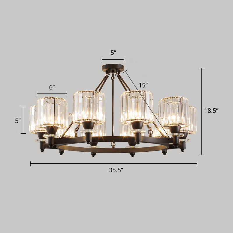 Lampada cilindrica a sospensione a sospensione Crystal Crystal Living Room lampadario