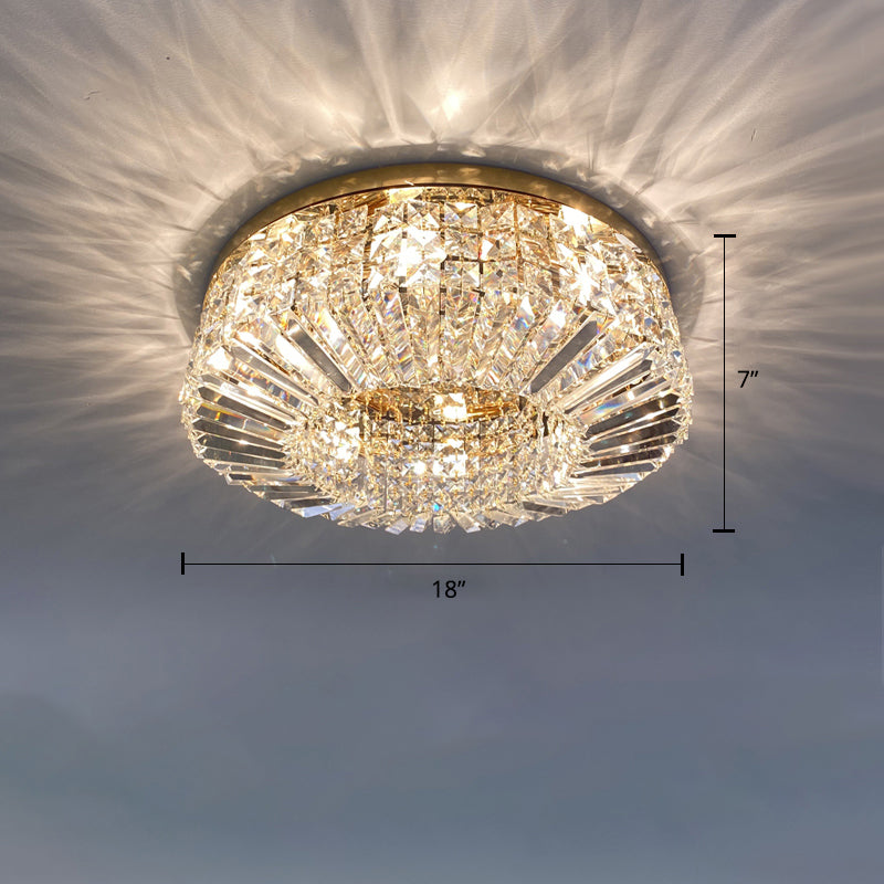 Crystal Loop Shaped Ceiling Light Fixture Simple Style Flush Mount Lighting for Bedroom