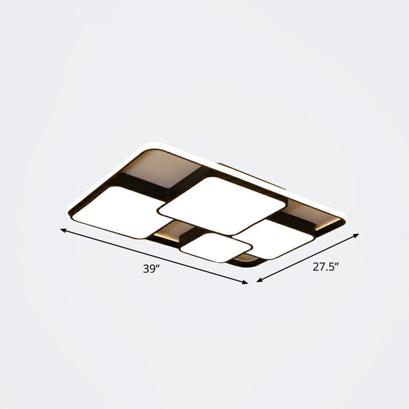 Overlapping Ceiling Flush Light Nordic Acrylic Bedroom LED Flush-Mount Light Fixture