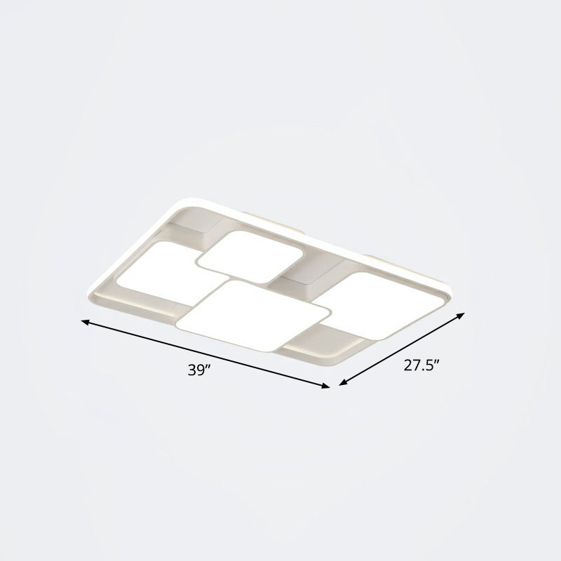 Overlapping Ceiling Flush Light Nordic Acrylic Bedroom LED Flush-Mount Light Fixture