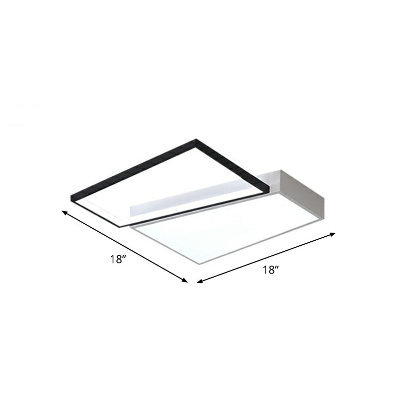 Schlafzimmer Led Deckenbefestigung Moderne Flush Mount Licht mit Trapezoid Acryl Schatten