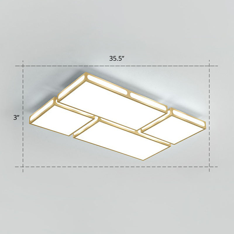 Gold Geprüft LED Flushmount Lighting Einfachheit Acryl-Deckenbündige Licht für Wohnzimmer