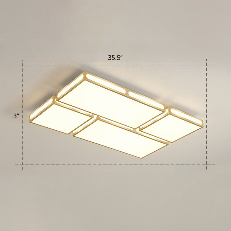 Gold Geprüft LED Flushmount Lighting Einfachheit Acryl-Deckenbündige Licht für Wohnzimmer