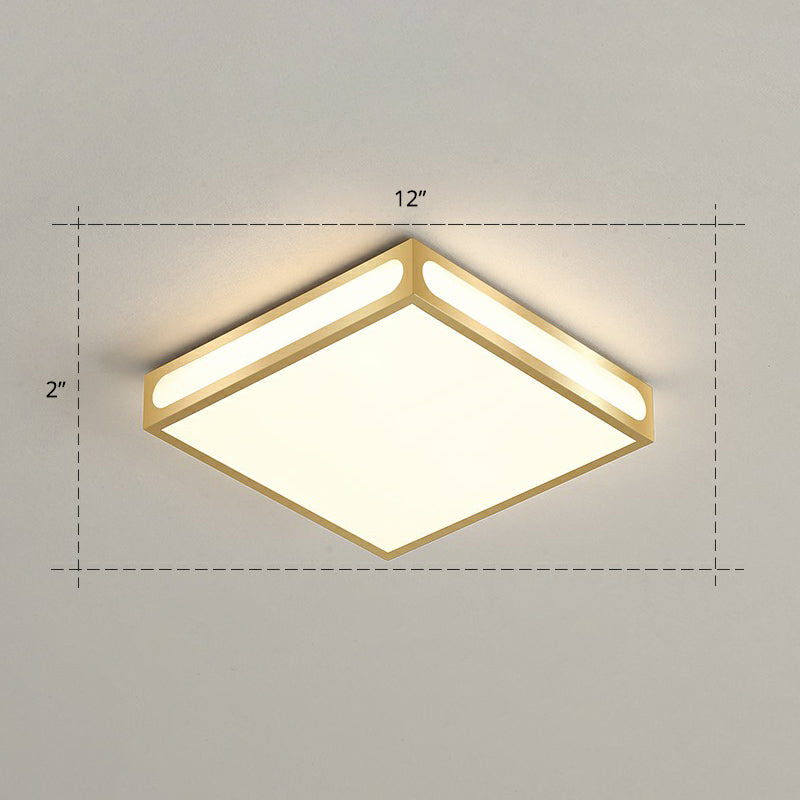 Gold Geprüft LED Flushmount Lighting Einfachheit Acryl-Deckenbündige Licht für Wohnzimmer