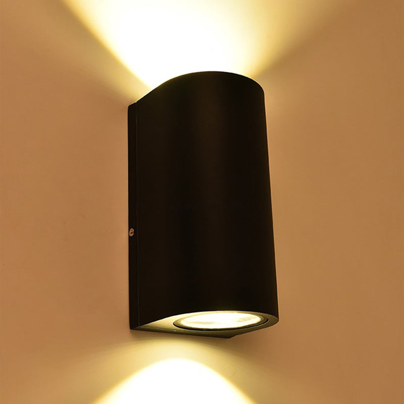 Aluminum Geometric Shaped Wall Sconce Minimalistic Black LED Wall Mount Light for Patio