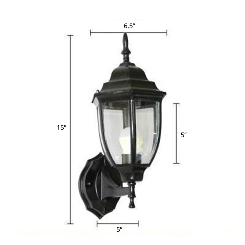 Bell Garden Wall Lighting Ideas Vintage Aluminum 1-Light Wall Mount Lamp with Glass Shade