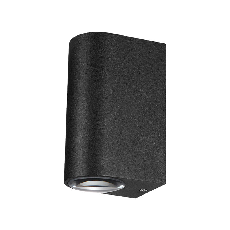 Röhrchenförmige Außenwandleuchte Metallic Minimalismus LED -Lampe in Schwarz