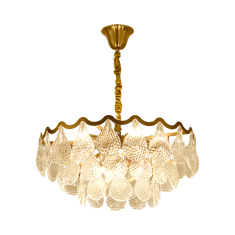 25.5 "/31.5" Iluminación de araña de ancho de ancho Nordic Crystal Gold 8/15 Bulbos Luz de techo colgante para sala de estar