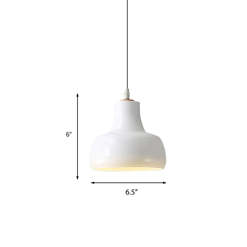 White/Black Bowl/Cone/Saucer Pendant Lamp Modernist 1 Light Glass Led Hanging Ceiling Light in White/Warm Light