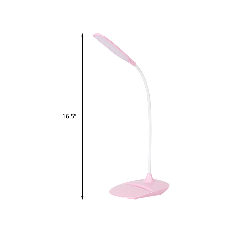 Blue/Pink/White LED Desk Lamp Contemporary Style Plastic Table Lamp for Bedside Study