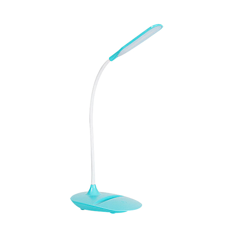 Blue/Pink/White LED Desk Lamp Contemporary Style Plastic Table Lamp for Bedside Study