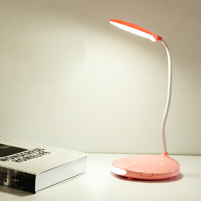 Pink/White LED Folding Desk Lamp Modern Style USB Charging Standing Table Light for Reading