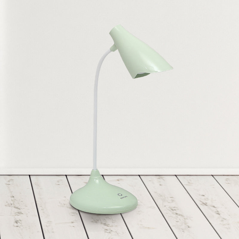 Nordic Bell Form Standing Desk Light Touch-gevoelige blauw/groen/roze/witte LED-bureaulamp met USB-laadpoort