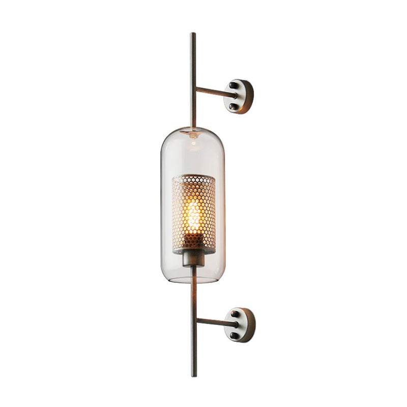 IJzeren Mesh Wandbevestiging Lamp Postmodern 1 kop SCONCE LICHT MET CAPSULE DAIRE GLASS TADH