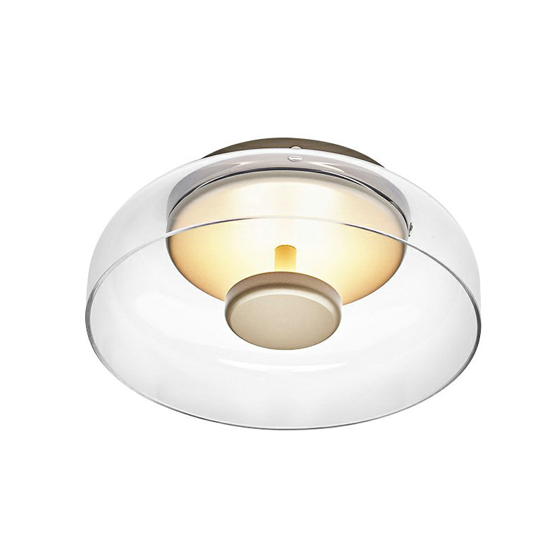 Bowl LED Flushmount Ceiling Lamp Modern Glass Entryway Flush-Mount Light Fixture