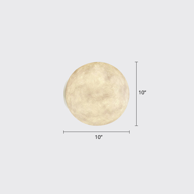 Art Deco LED SCONCE LICHTBEELDING WIT MAANSPLOK Mount Wandlicht met harsschaduw