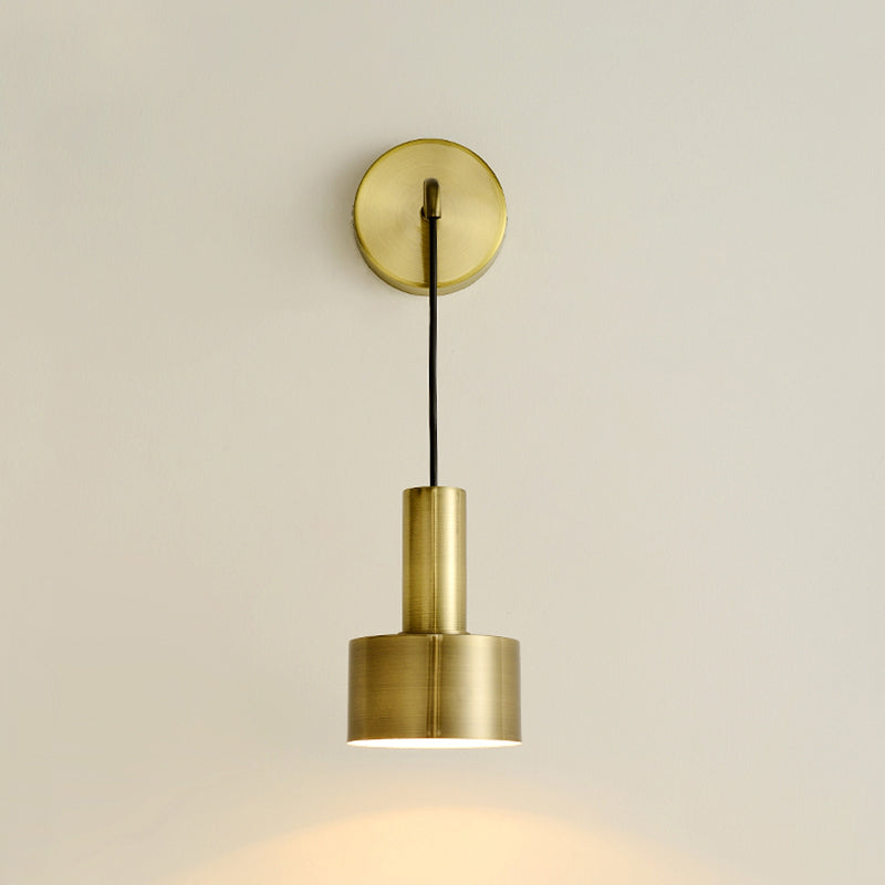 Postmodern Small Wall Hanging Light Metallic Single-Bulb Bedside Reading Wall Lamp