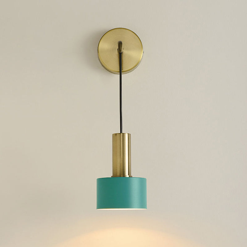 Postmodern Small Wall Hanging Light Metallic Single-Bulb Bedside Reading Wall Lamp