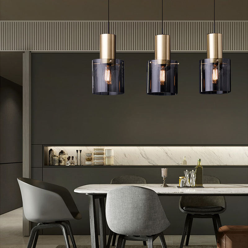 Fles gevormd naar beneden verlichtingshangersglas 1-licht postmoderne plafond suspensielamp