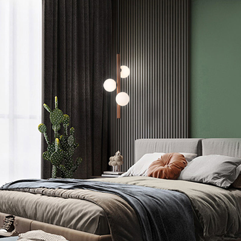 Opal Glass Orbs Iluminación colgante de araña mínima colgante para sala de estar