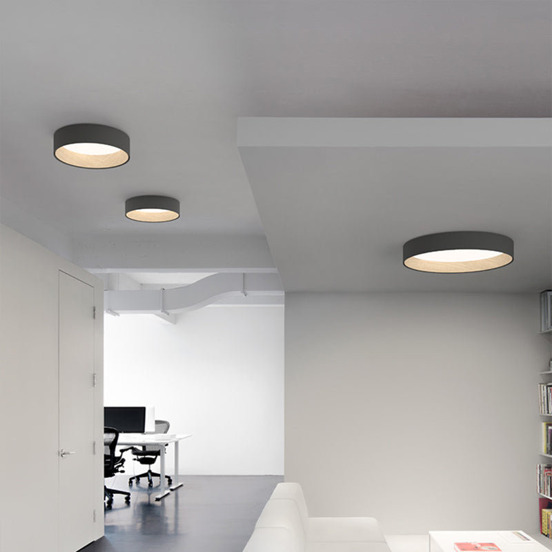 Nordic Circulair LED Plafond Flush Mount Metalen Keuken Flush Mount Lamp met Acryl Diffuser