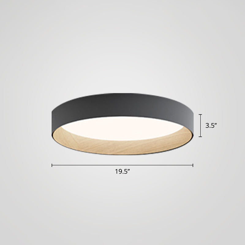 Nordic Circulair LED Plafond Flush Mount Metalen Keuken Flush Mount Lamp met Acryl Diffuser