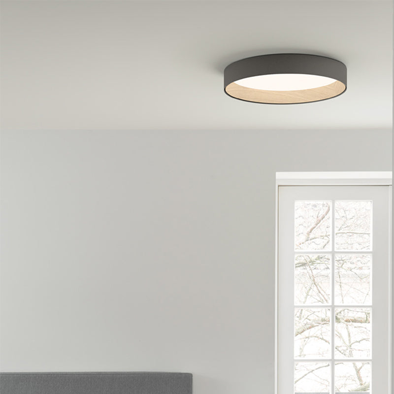 Nordic Circulair LED Plafond Flush Mount Metalen Keuken Flush Mount Lamp met Acryl Diffuser