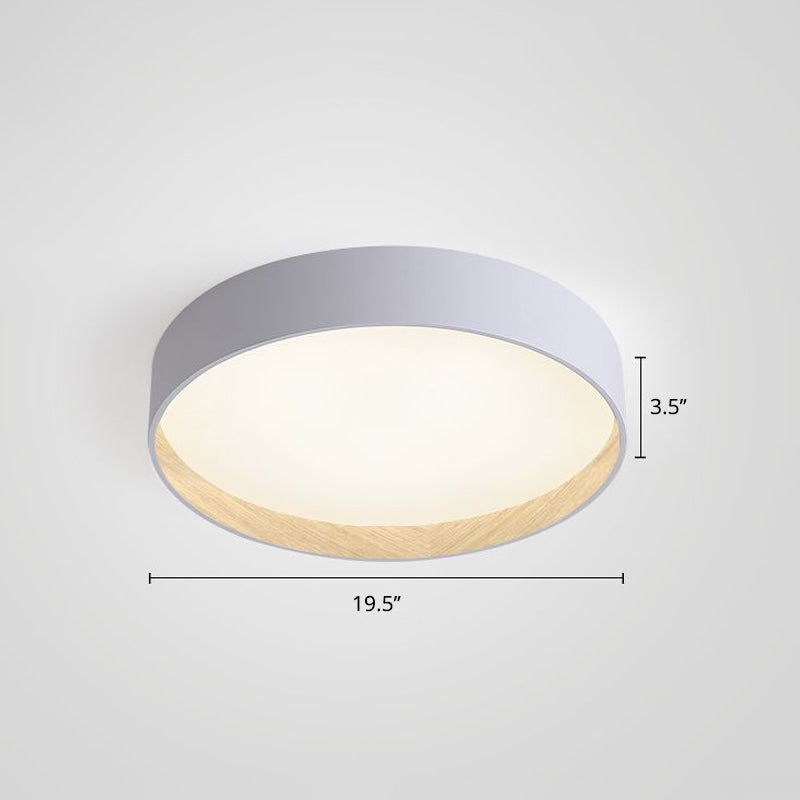 Nordic Circulair LED Plafond Flush Mount Metalen Keuken Flush Mount Lamp met Acryl Diffuser