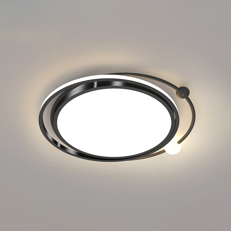 Geometric Acrylic LED Flush Light Minimalist Metal Bedroom Flush Mount Ceiling Light