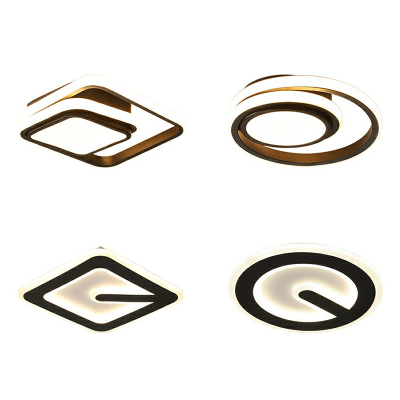 Klein Geometrisch Gevormde Plafond Flush Mount Nordic Metal Foyer LED Flush Mount Light