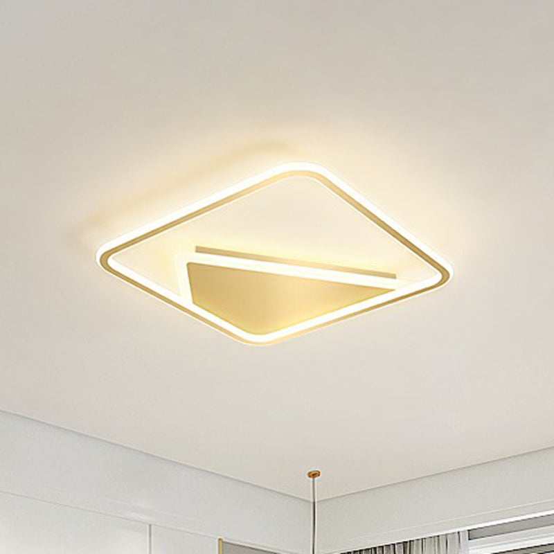 Gold Ultrathin Led Flush Mount Ceiling Fixture Simplicity Metal Flush Mounted Light for Bedroom