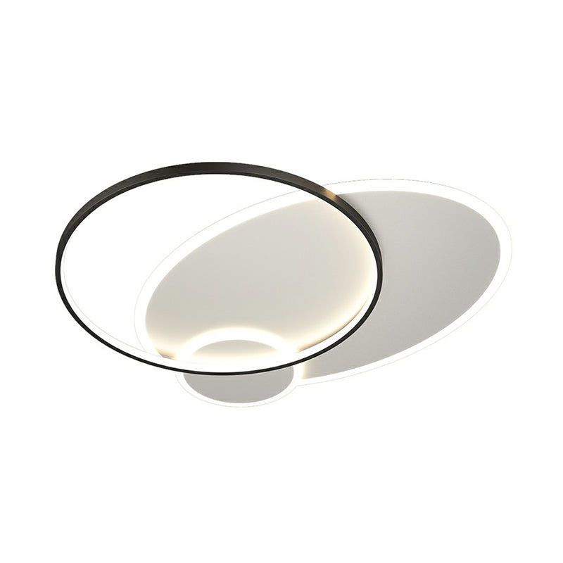 Lámpara empotrada de techo LED moderna, accesorio metálico de montaje empotrado, 3 bucles, para sala de estar