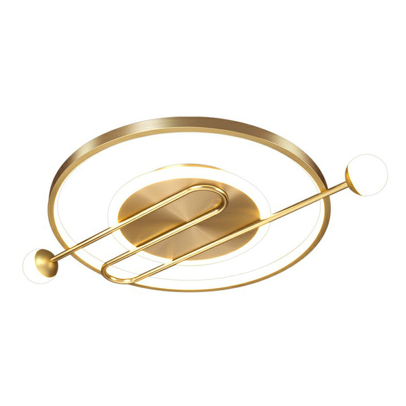 Runde Wohnzimmer-Deckenleuchte aus Metall, minimalistische LED-Einbauleuchte