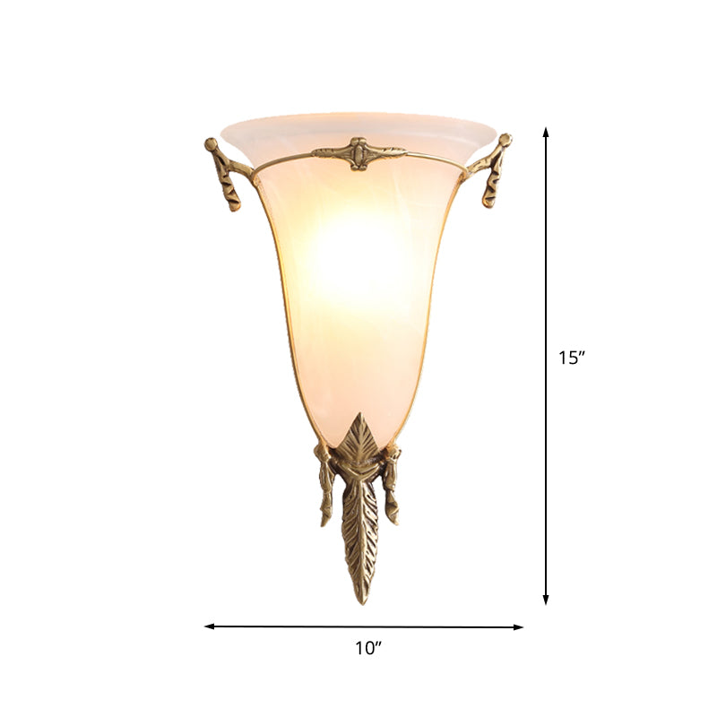 Cône Cone Light Traditionnaire Verre blanc 1 HEAD LA TEAUX MUR MUR POUR LA LAMPE MUR POUR LE SOIR, 10 "/ 13" de large