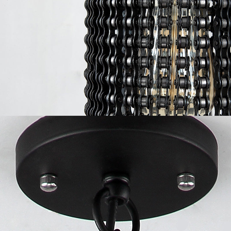 Tube Pandent Lighting Traditionary Metal 1 Bulb 7.5"/11.5" Wide Brown Hanging Lamp Kit for Bedroom