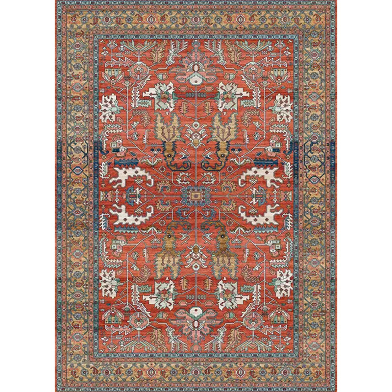 Rapis à imprimé de fleurs multicolores Polyster Morocain Area Tapis sans glissement.