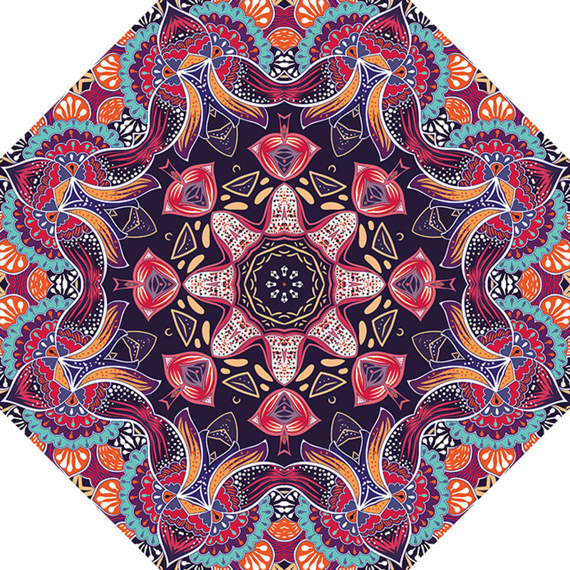 Fancy Geometric Print Rug Multi Colored Polyster Indoor Rug Easy Care Pet Friendly Washable Area Rug for Bedroom