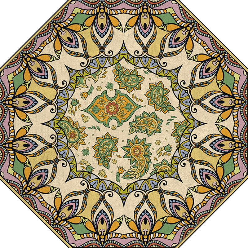 Fancy Geometric Print Rug Multi Colored Polyster Indoor Rug Easy Care Pet Friendly Washable Area Rug for Bedroom