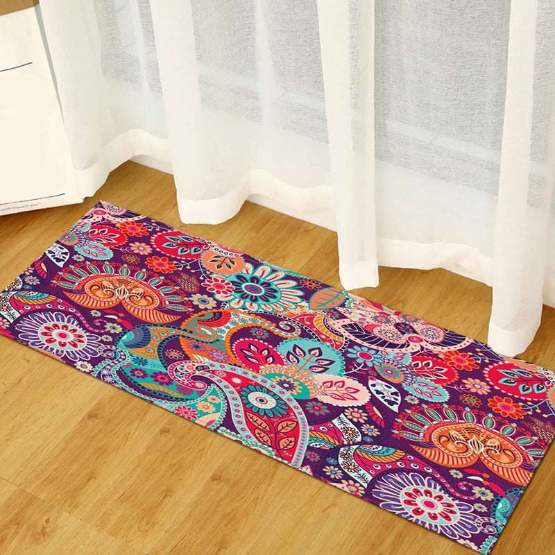 Multi Color Relaxing Rug Polyster Color Brick Pattern Indoor Rug Non-Slip Backing Stain-Resistant Area Carpet for Bedroom