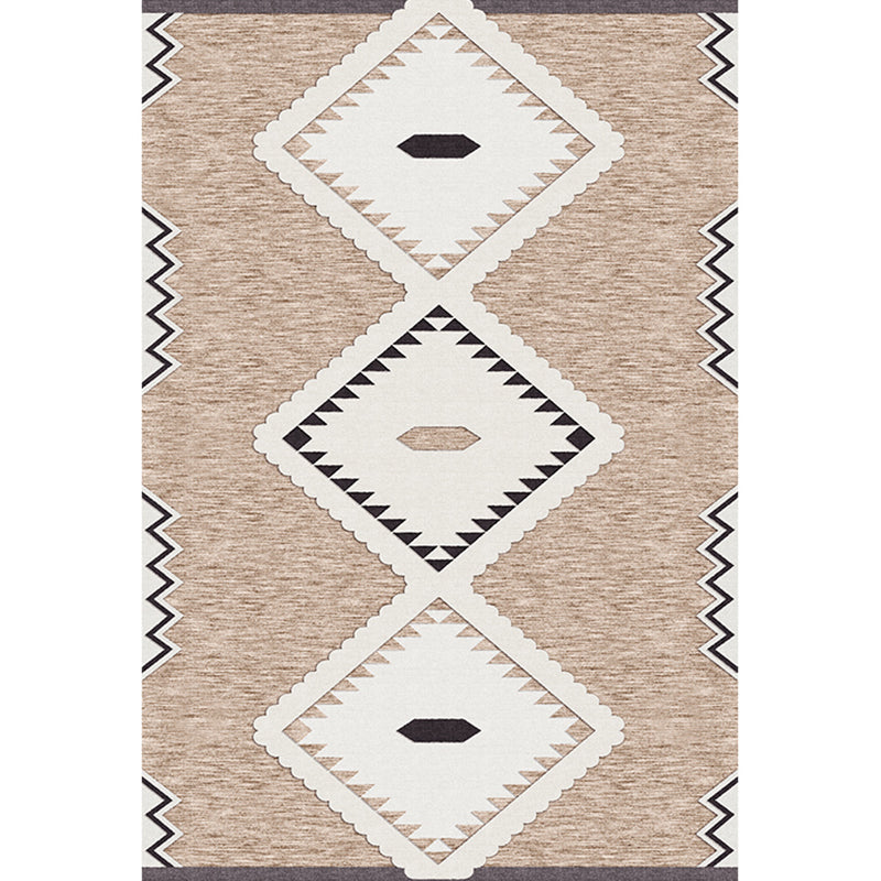 Casual Geometric Pattern Rug Multi Color Synthetics Indoor Rug Non-Slip Backing Machine Washable Area Carpet for Parlor
