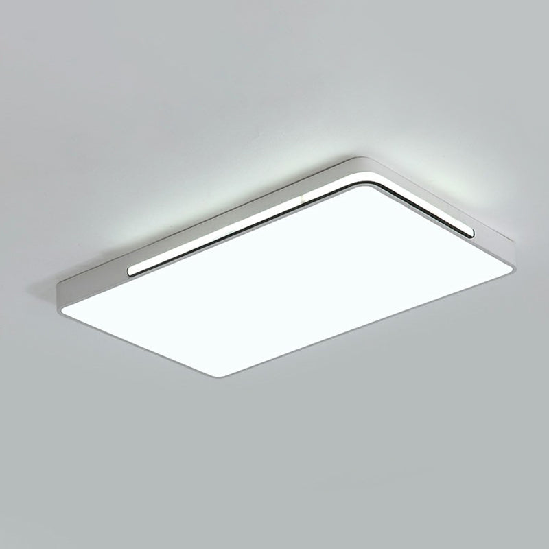 Nordische geometrische LED-Deckenleuchte für die Oberflächenmontage, Metall-Wohnzimmer-Einbauleuchte in Weiß