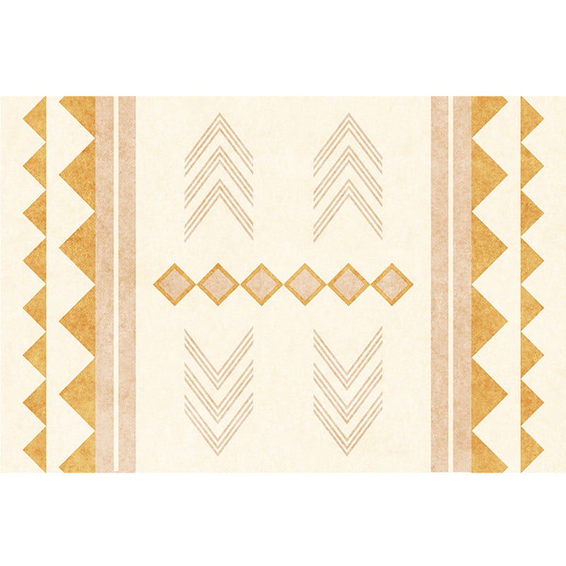 Altes geometrisches Muster Teppich Mehrfachfarbener Polyster Innenteppich nicht rutschfest