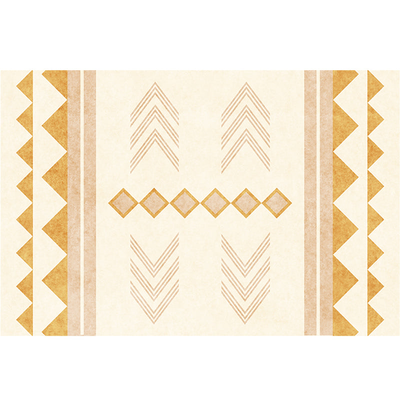 Tapis géométrique à l'ancien tapis à motif géométrique multi-coloré Polyster tapis intérieur non glipage machine à support