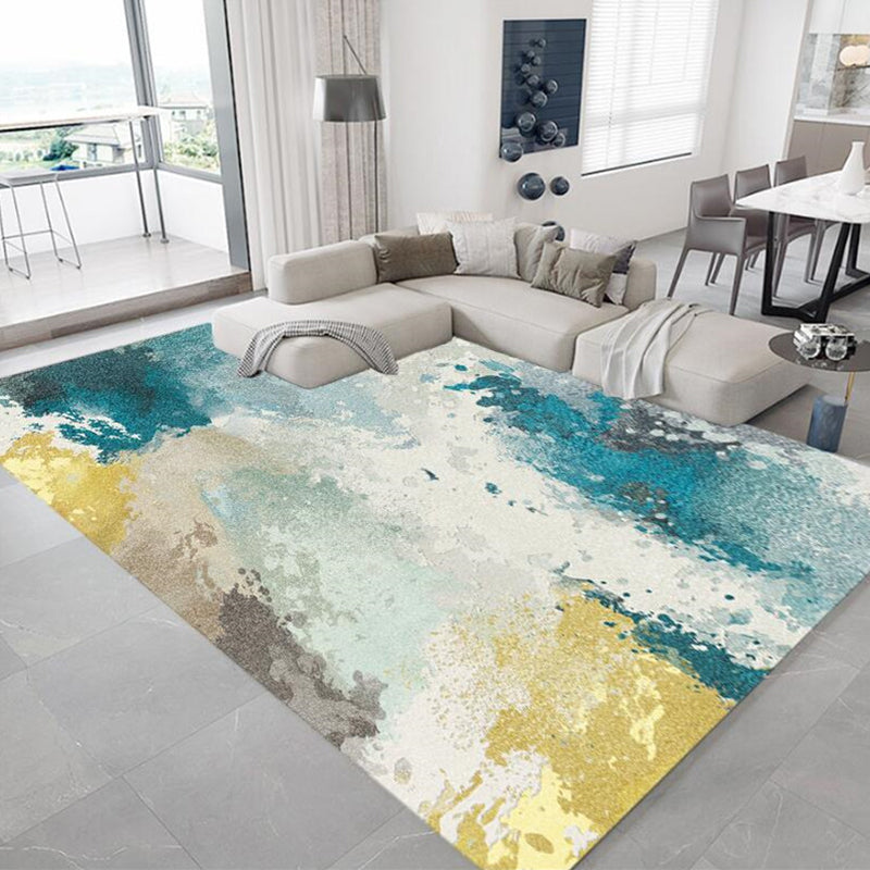 Tapis de tapis à imprimé abstrait multicolore Boho Rapis en intérieur Easy Care Animal Area Washable Area Papet pour chambre