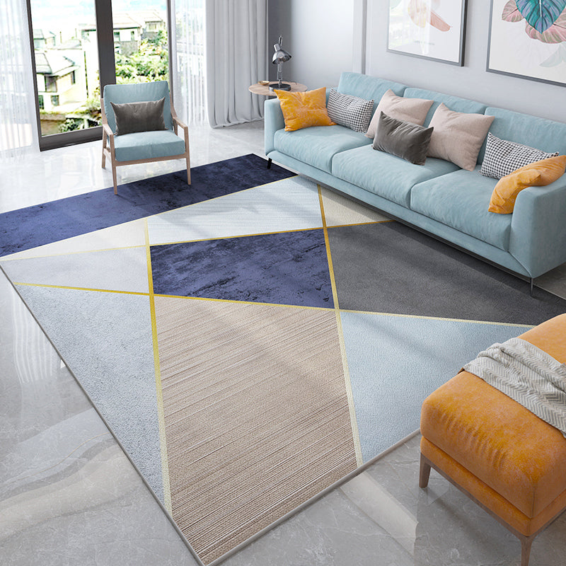 Eenvoud geometrisch print tapijt tapijt multi-colour polypropyleen gebied tapijt anti-slip machine wasbaar binnen tapijt voor salon