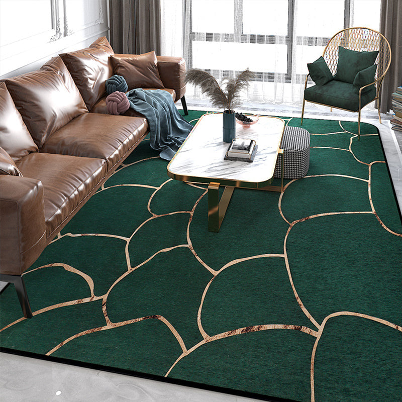 Designer Living Room Rug Multi Color Abstract Print Rug Polypropylene Non-Slip Backing Machine Washable Area Carpet