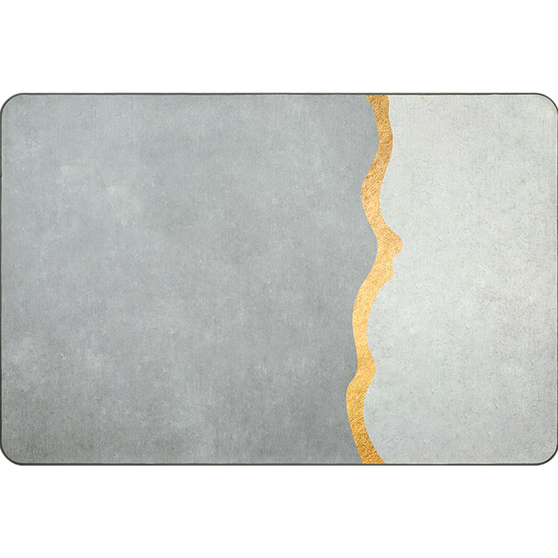 Modern Geometric Pattern Rug Multi Color Super Fiber Indoor Rug Non-Slip Backing Pet Friendly Area Carpet for Living Room