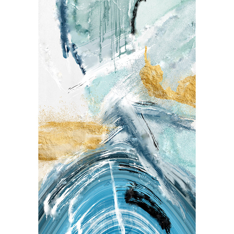 Scandinavian Living Room Rug Multi-Color Abstract Printed Indoor Rug Non-Slip Backing Stain-Resistant Area Carpet